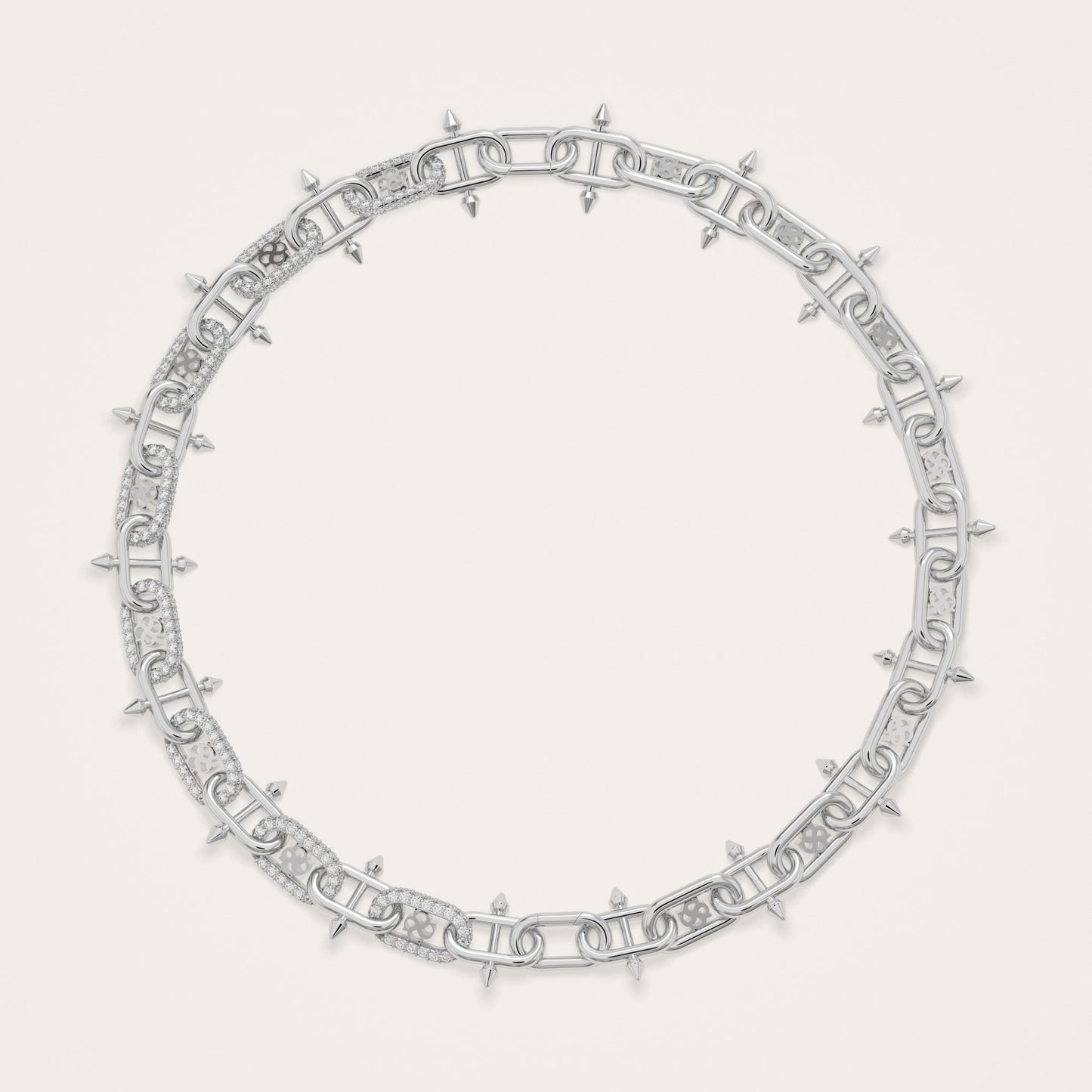 ÉPINGLE Necklace Half Encrusted