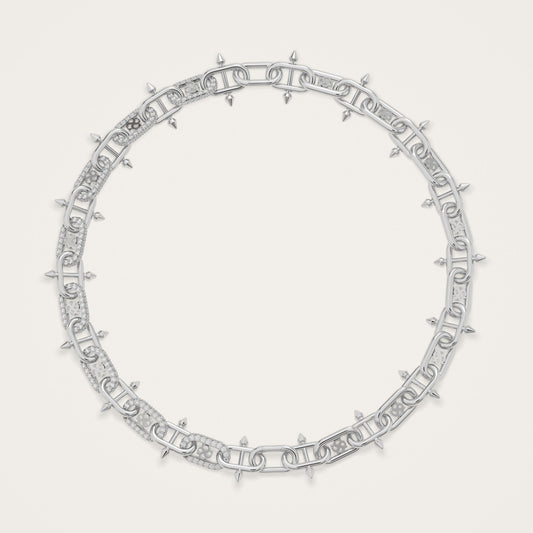 ÉPINGLE Necklace Half Encrusted