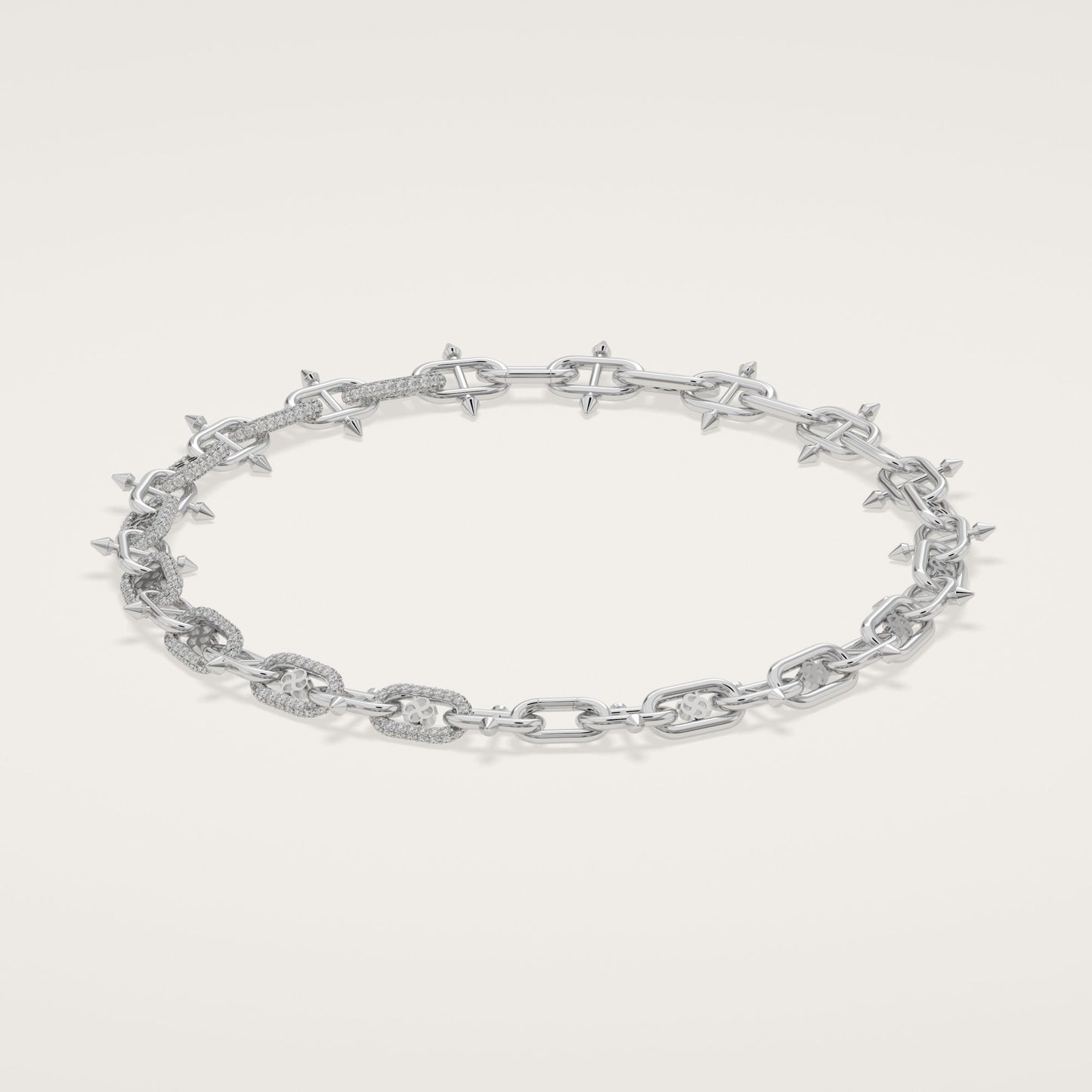 ÉPINGLE Necklace Half Encrusted