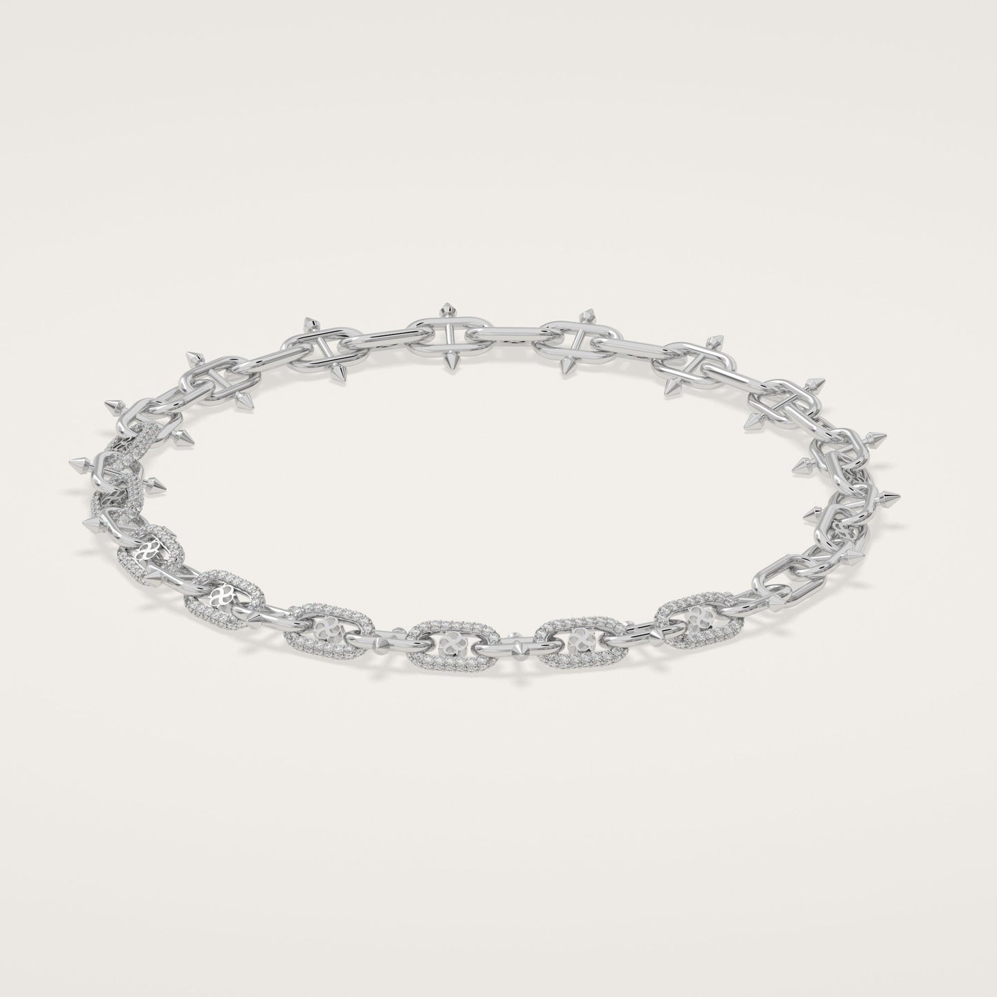ÉPINGLE Necklace Half Encrusted