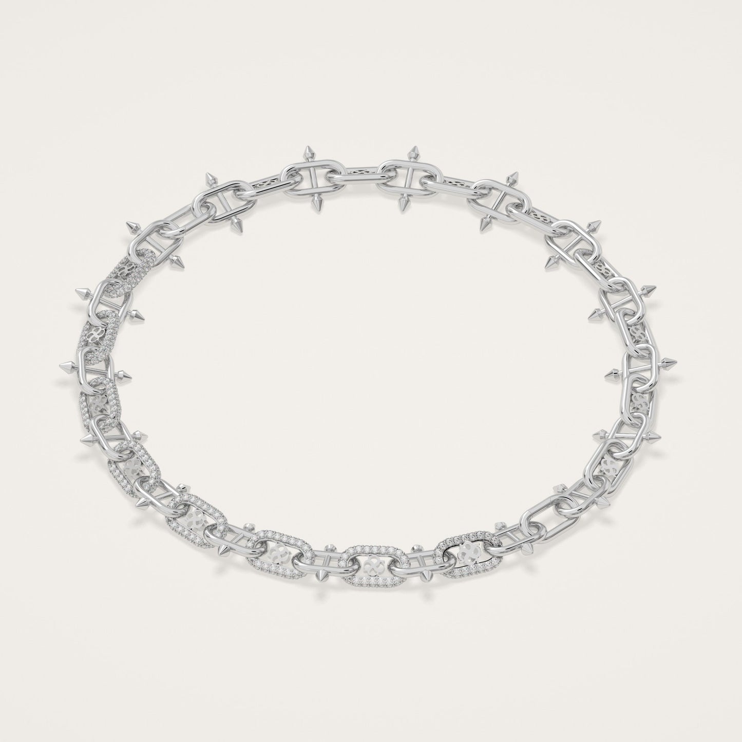 ÉPINGLE Necklace Half Encrusted
