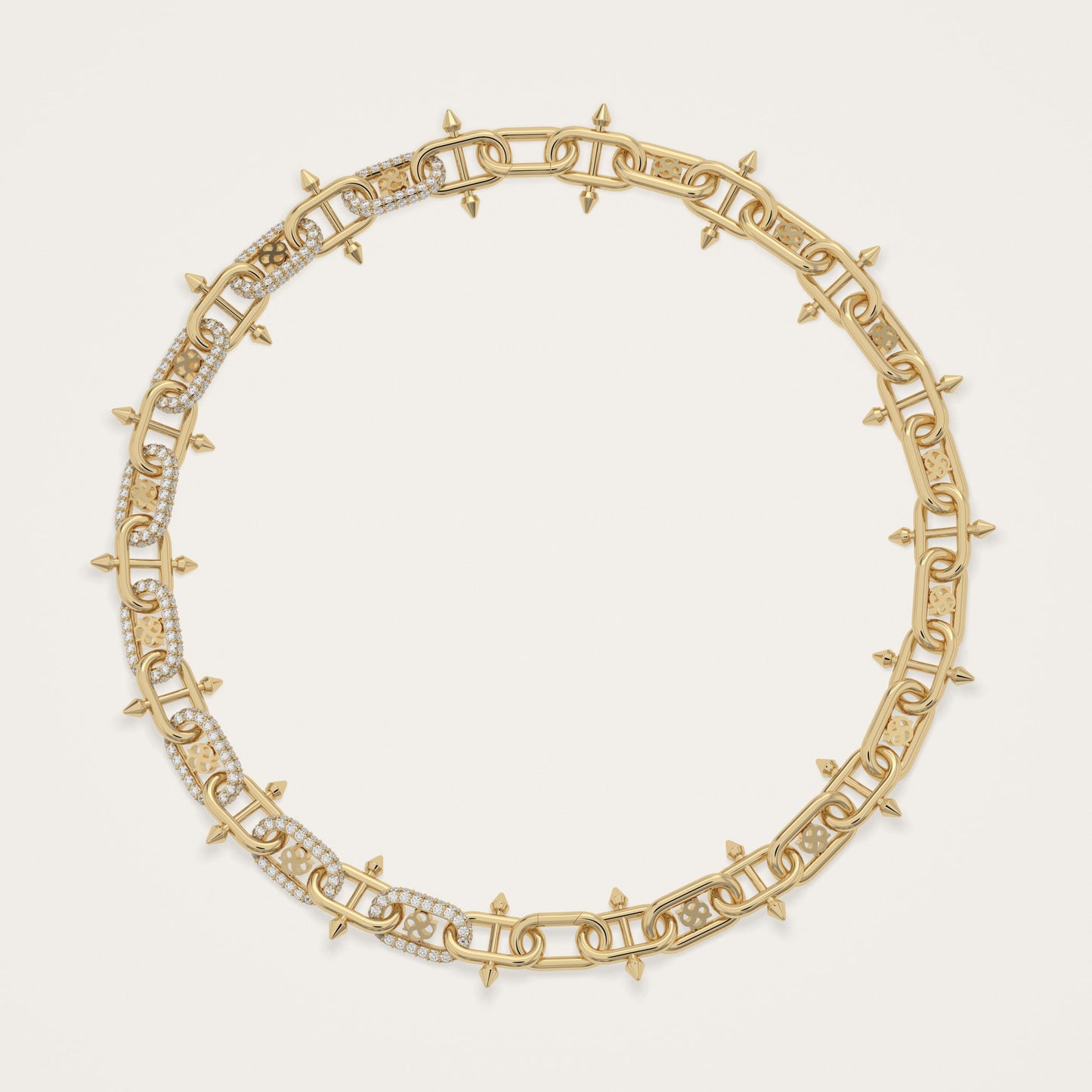 ÉPINGLE Necklace Half Encrusted