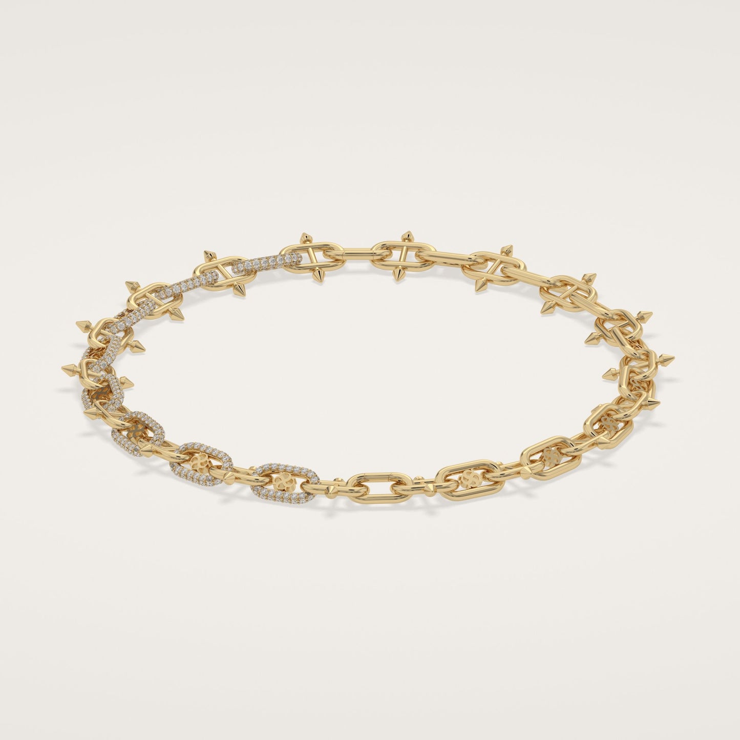 ÉPINGLE Necklace Half Encrusted