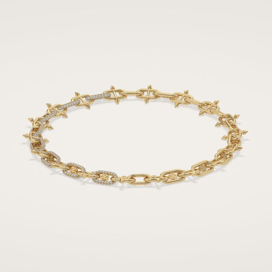 ÉPINGLE Necklace Half Encrusted