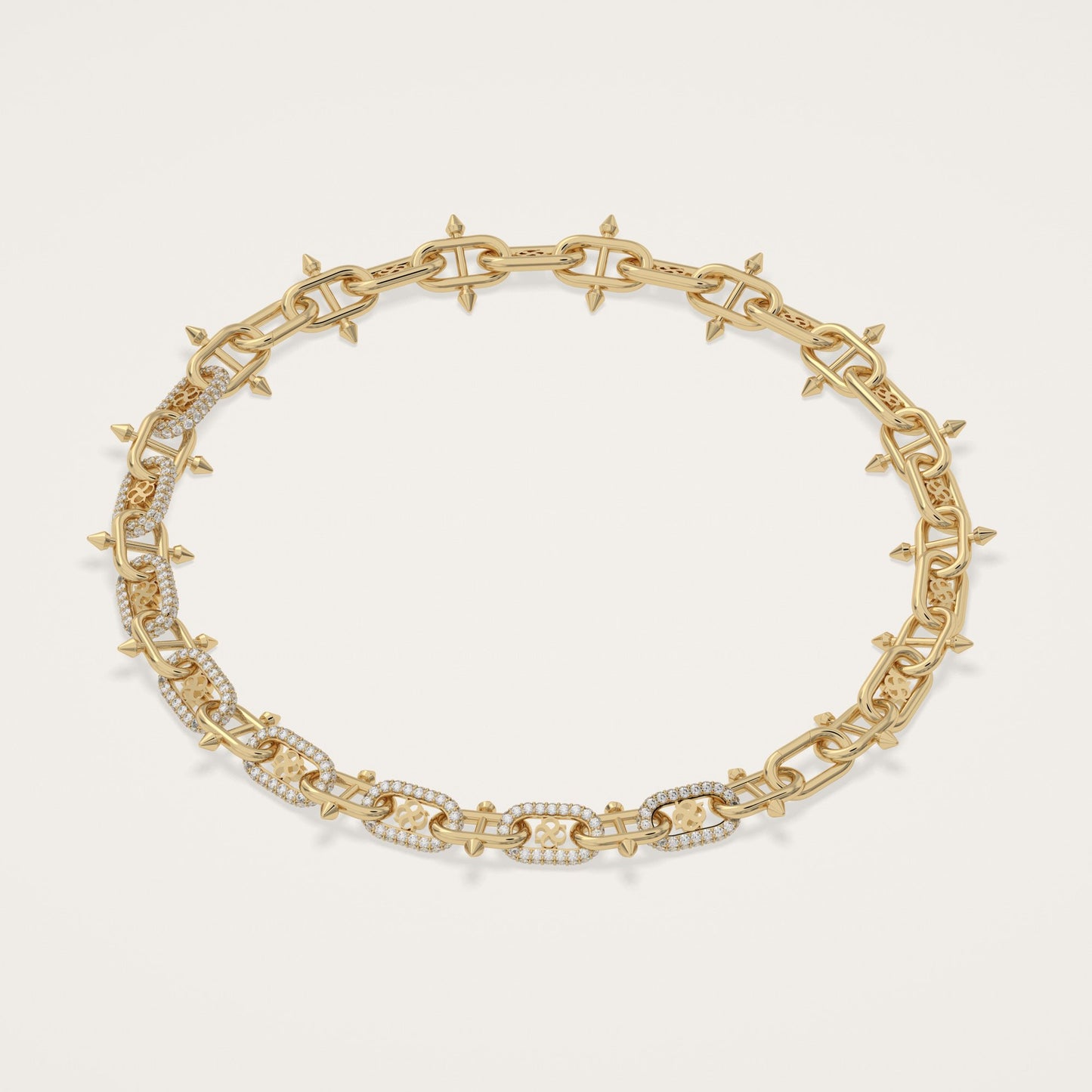ÉPINGLE Necklace Half Encrusted
