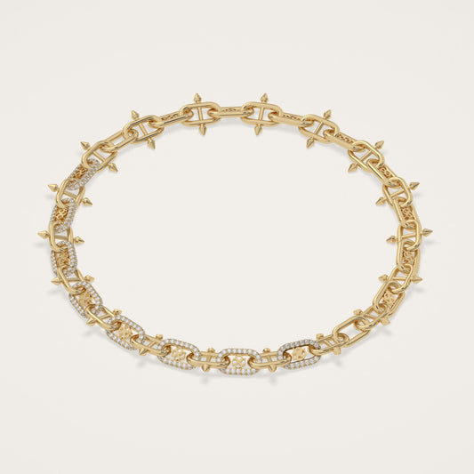 ÉPINGLE Necklace Half Encrusted
