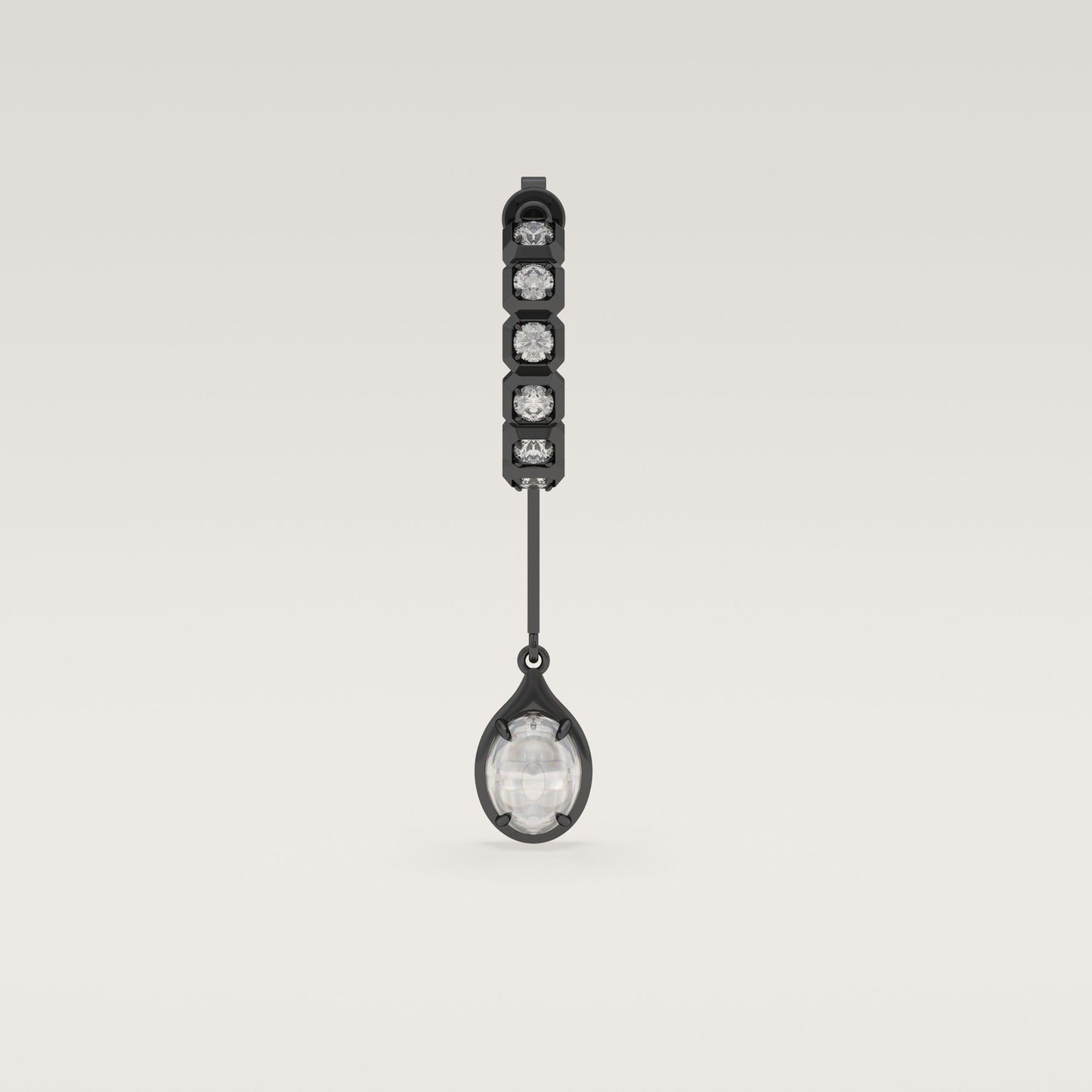 ROCK Diamond Pendant Earring