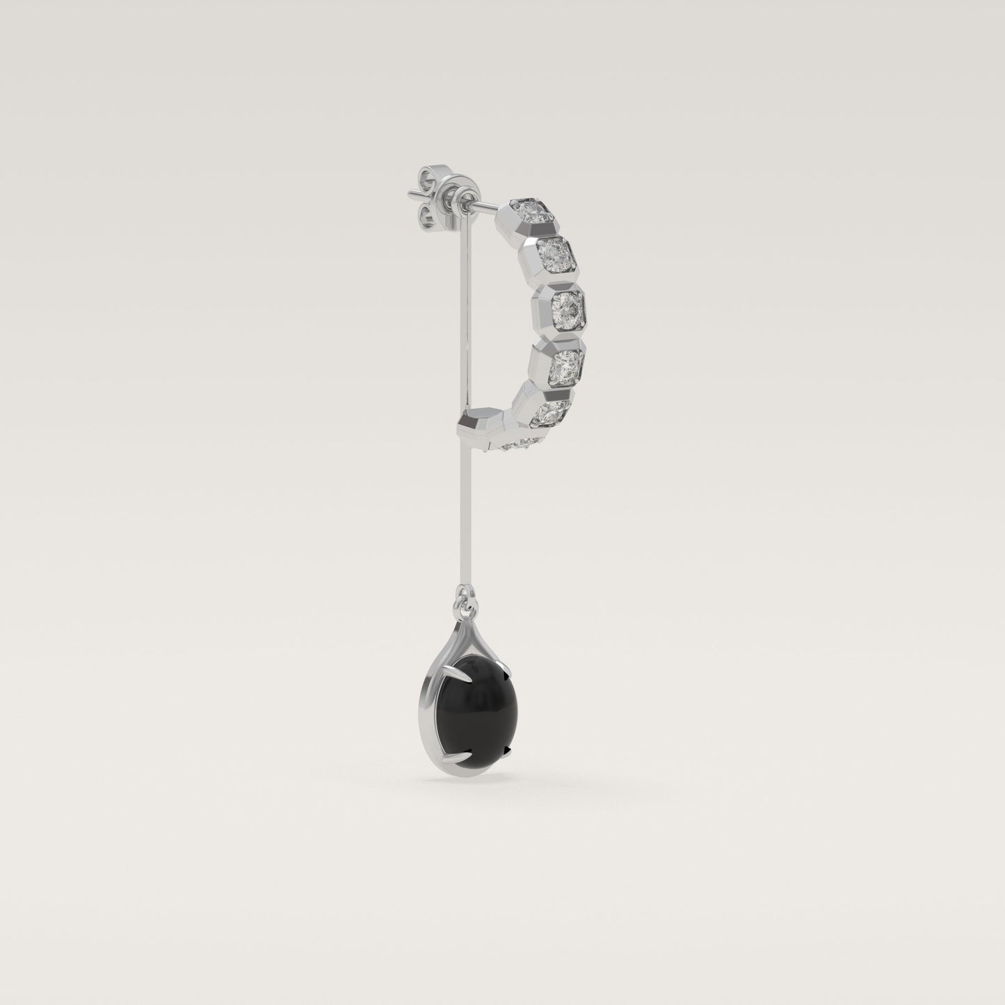ROCK Diamond Pendant Earring