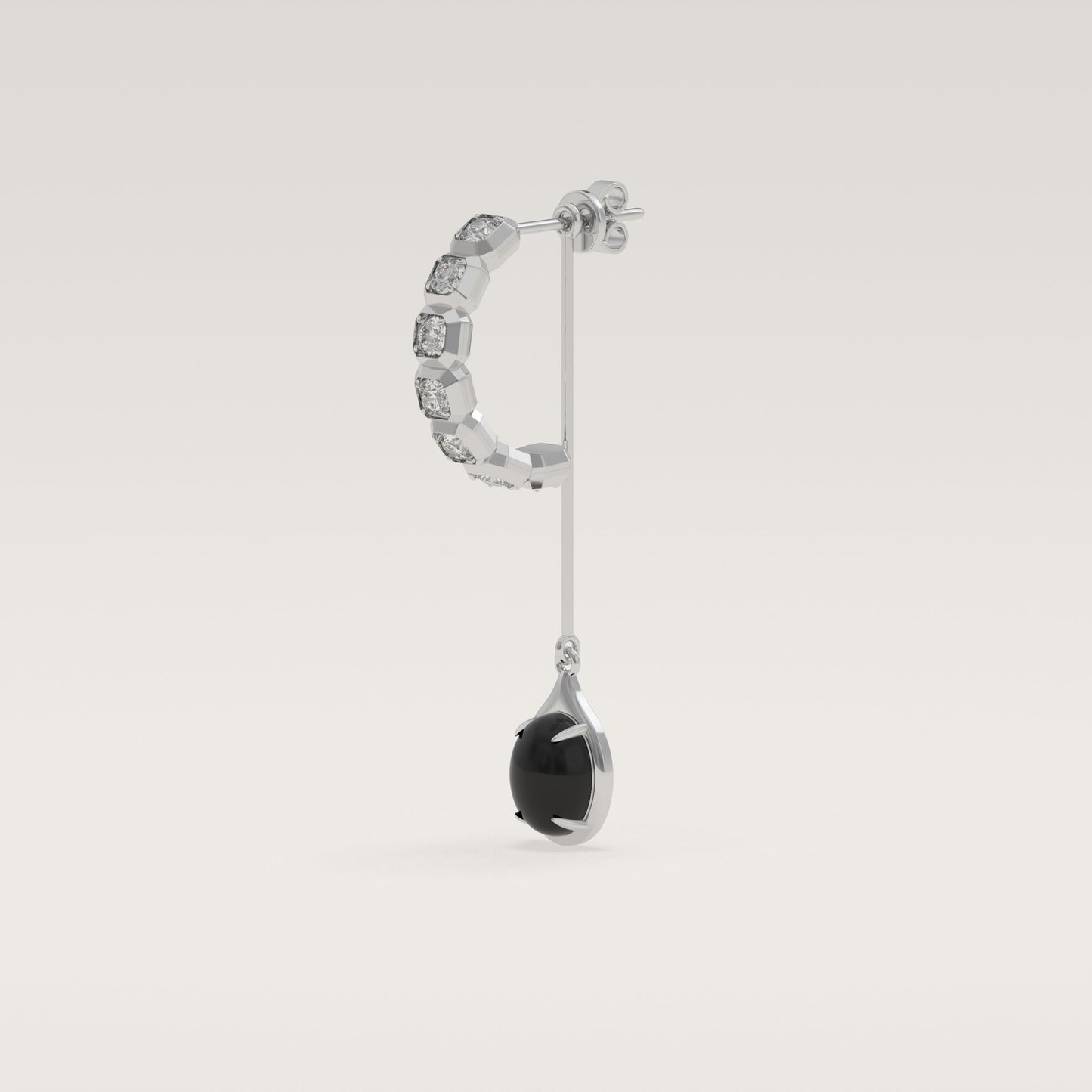 ROCK Diamond Pendant Earring