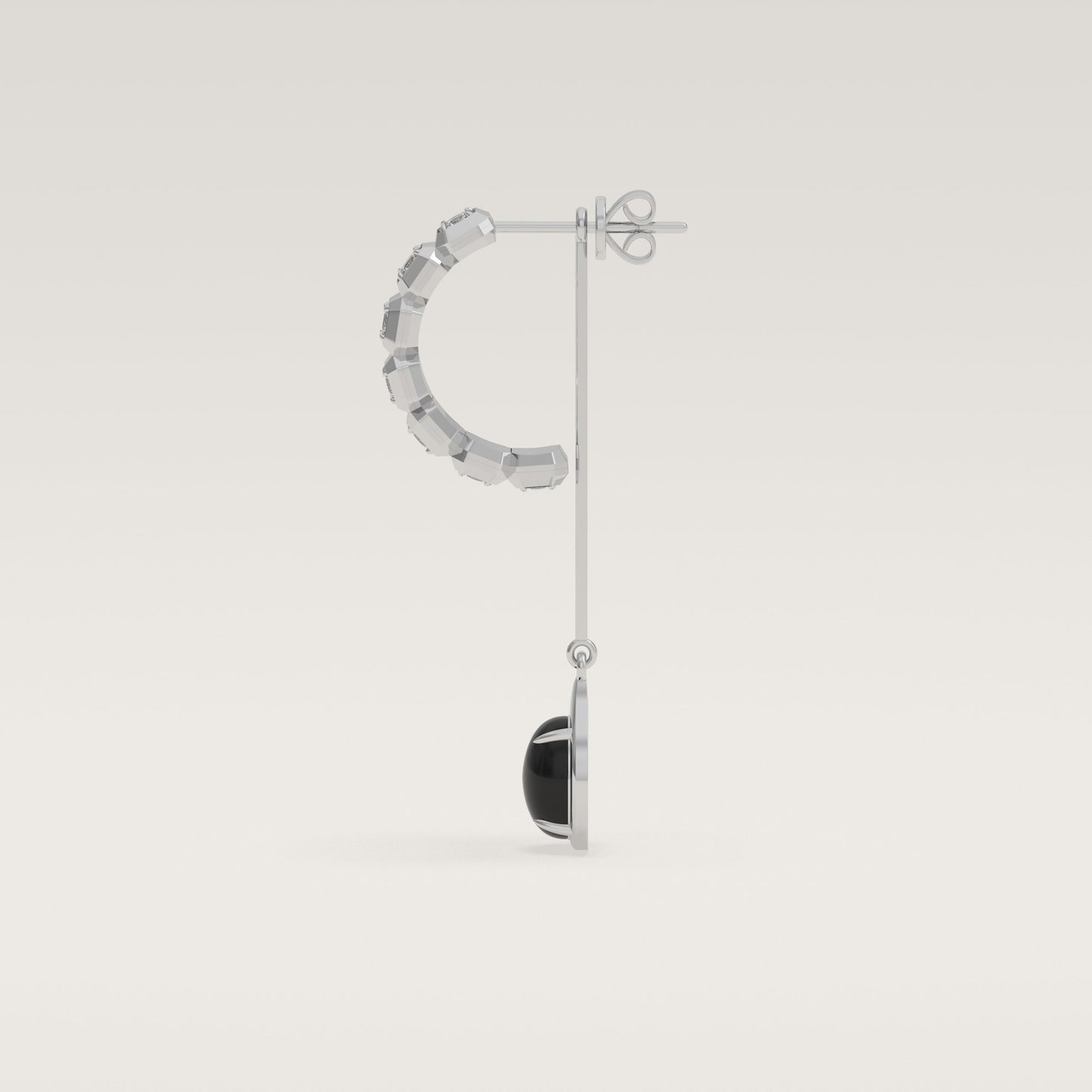 ROCK Diamond Pendant Earring