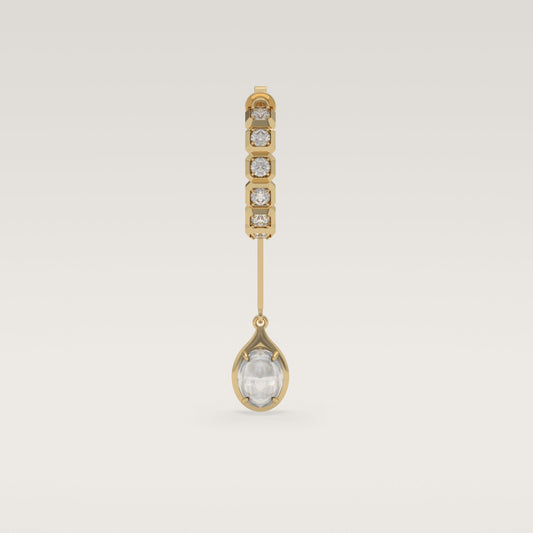 ROCK Diamond Pendant Earring