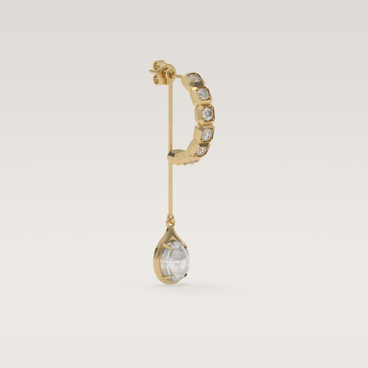 ROCK Diamond Pendant Earring