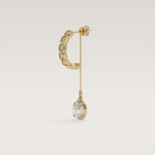 ROCK Diamond Pendant Earring