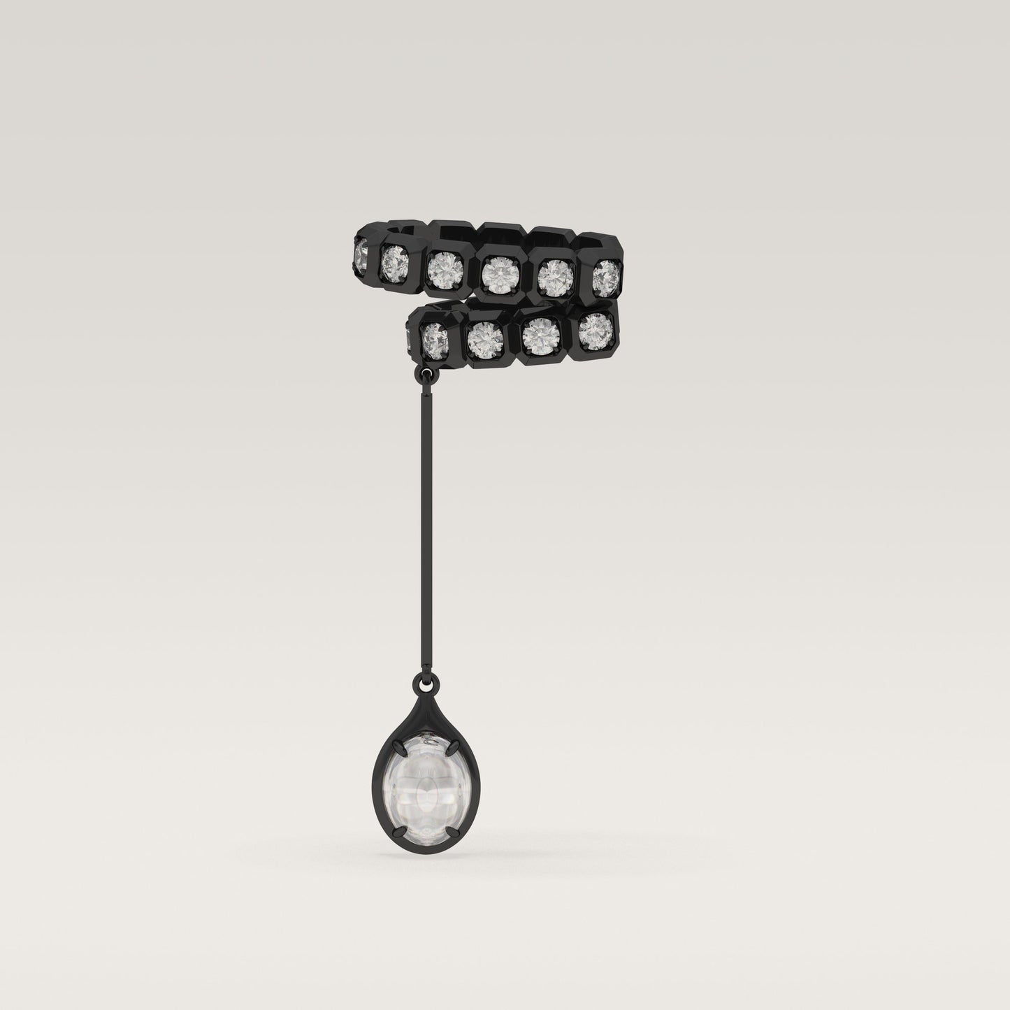 ROCK Diamond Pendant Earcuff