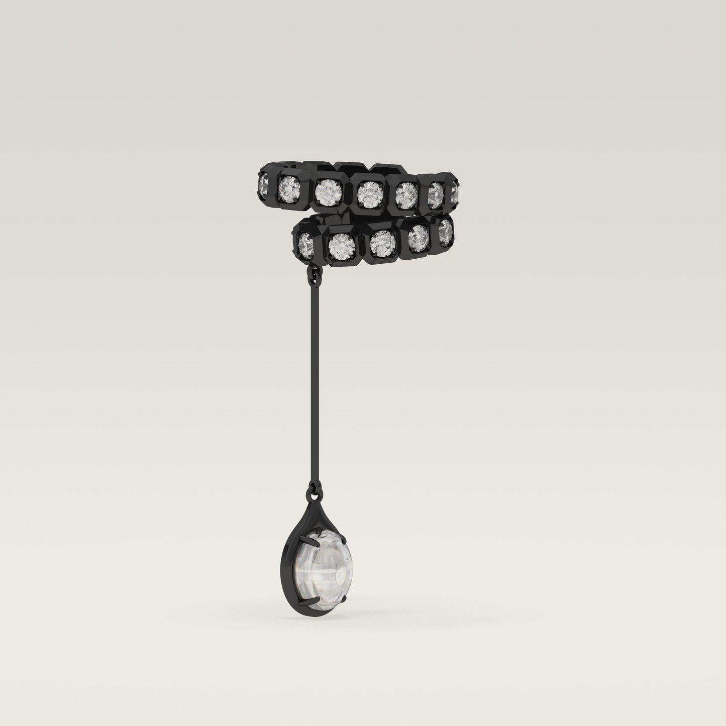 ROCK Diamond Pendant Earcuff