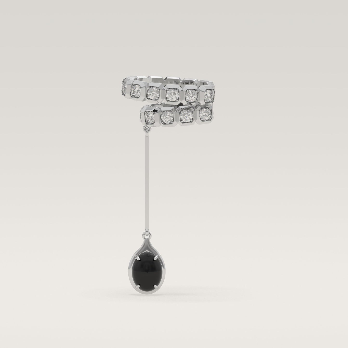 ROCK Diamond Pendant Earcuff