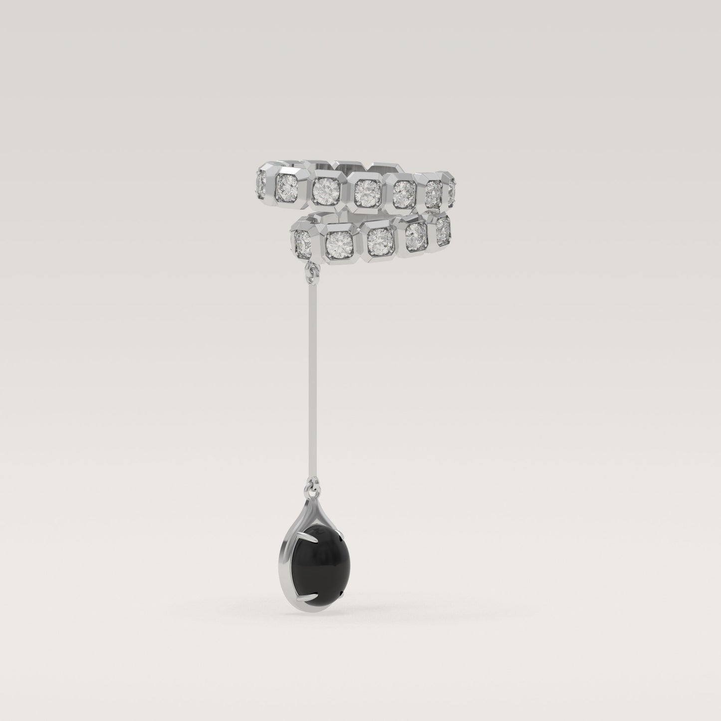 ROCK Diamond Pendant Earcuff