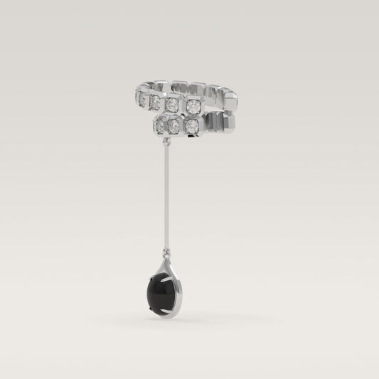 ROCK Diamond Pendant Earcuff