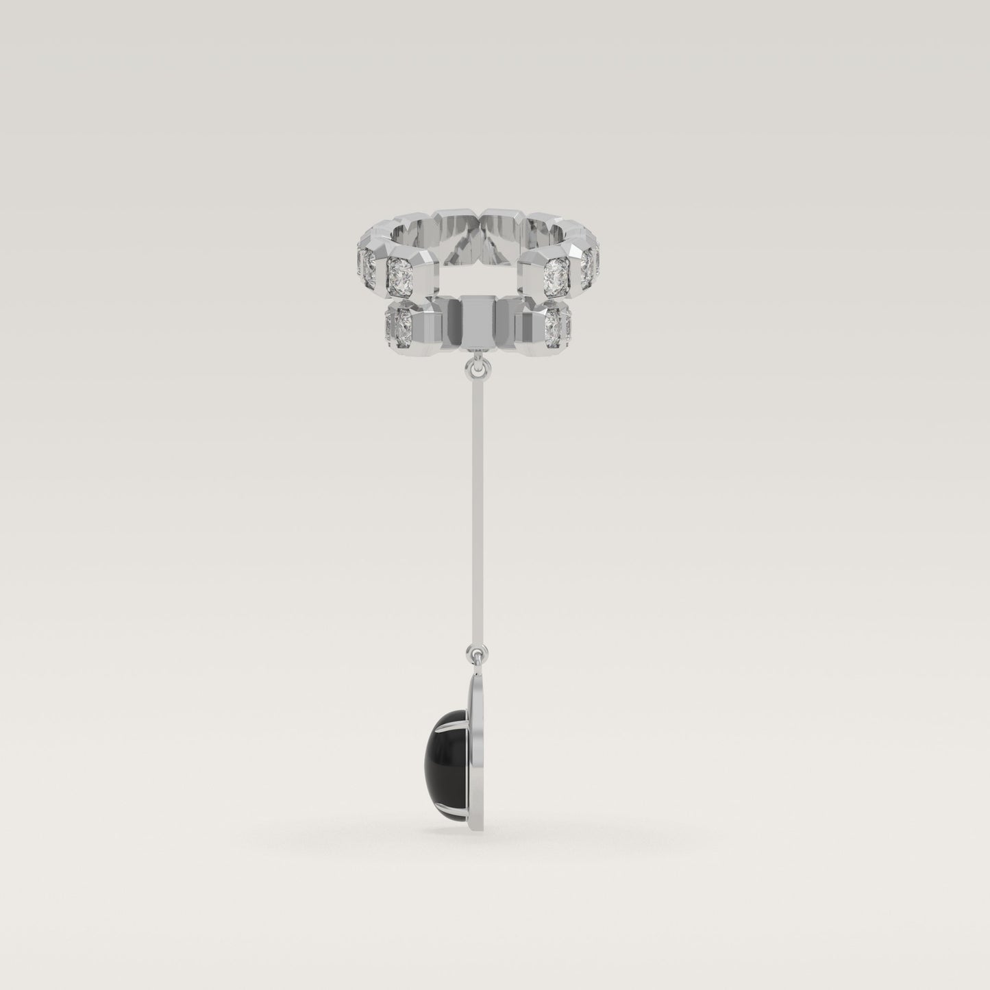ROCK Diamond Pendant Earcuff