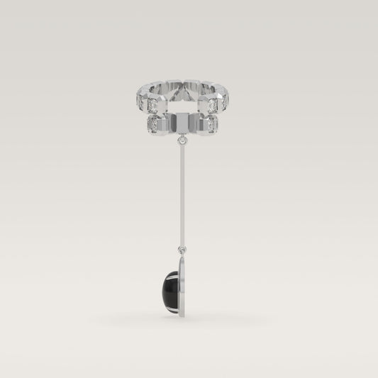 ROCK Diamond Pendant Earcuff