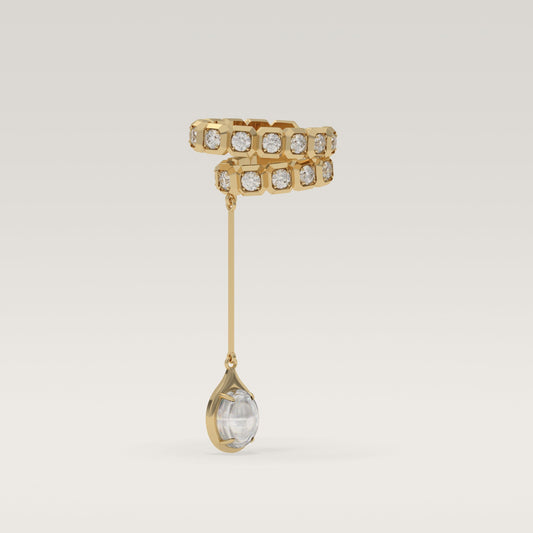 ROCK Diamond Pendant Earcuff