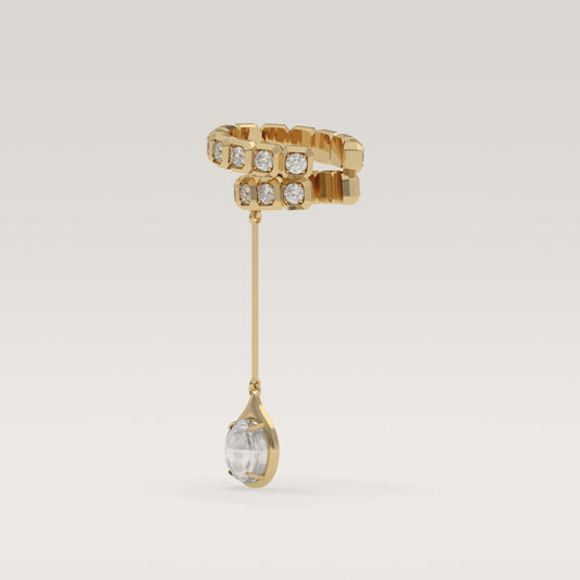 ROCK Diamond Pendant Earcuff